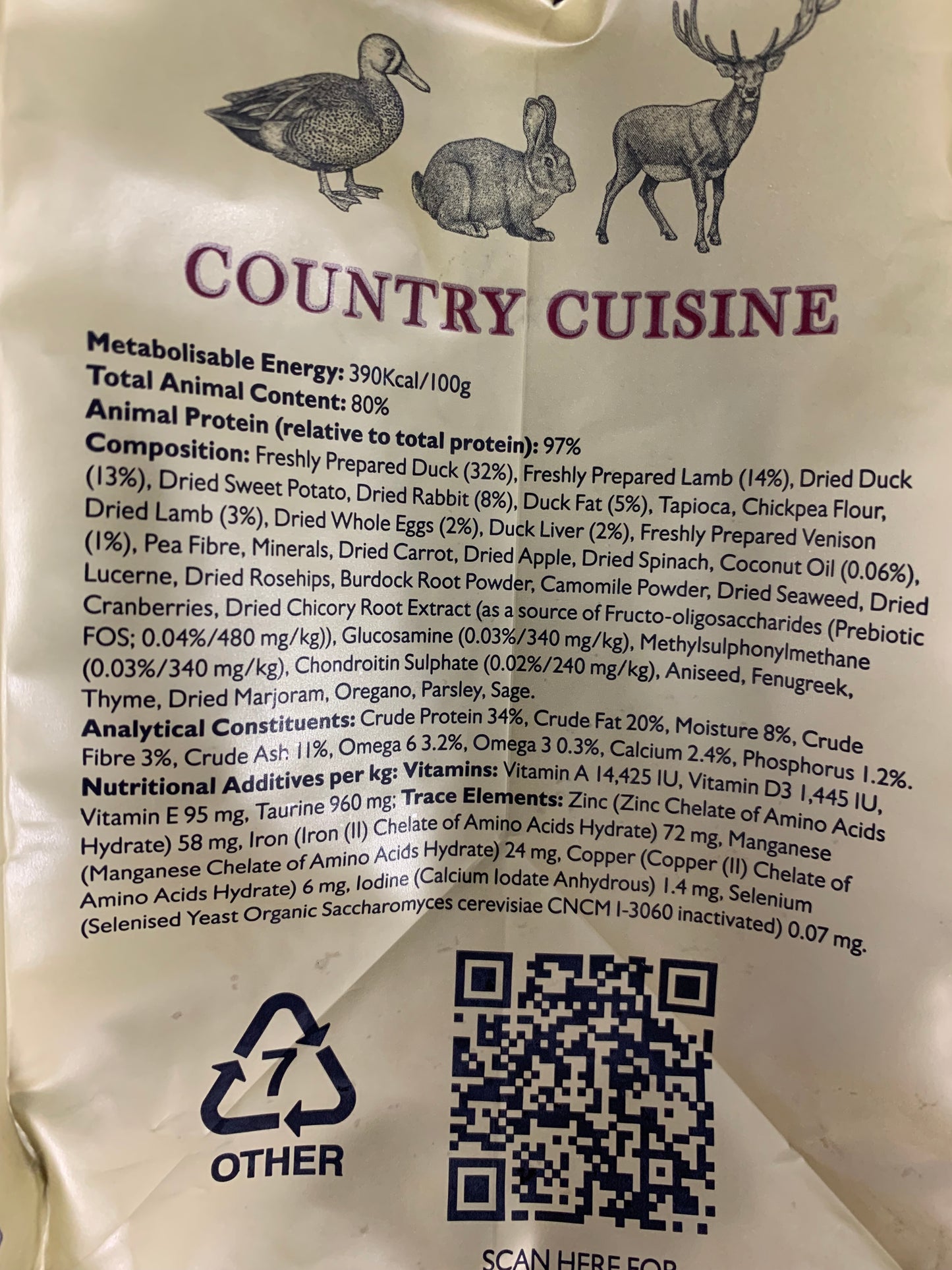 Eden 80/20 Country Cuisine Medium Kibble 2kg