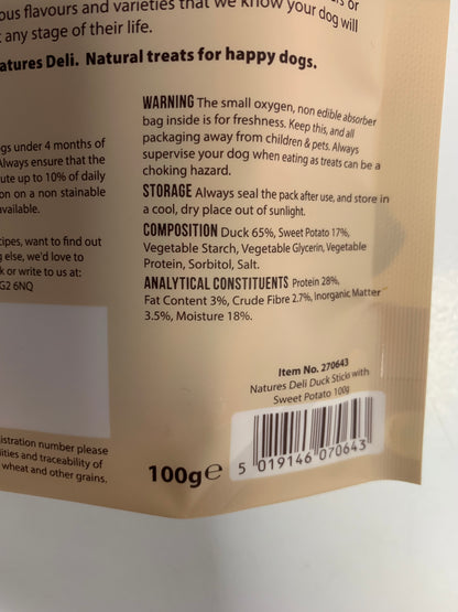 Natures Deli Dog Treats 100g
